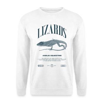 Cuban Knight Anole Reptile Keeper Lizard - Unisex Sweatshirt - white - Front