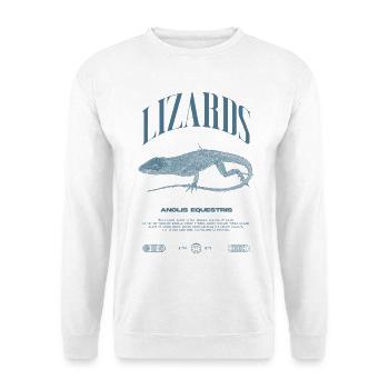 Cuban Knight Anole Reptile Keeper Lizard - Unisex Sweatshirt - white - Front