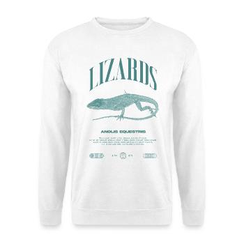 Cuban Knight Anole Reptile Keeper Lizard - Unisex Sweatshirt - white - Front