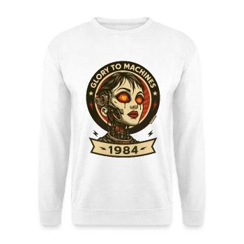Ruhm den Maschinen Roboter - Unisex Pullover - Weiß - Vorne