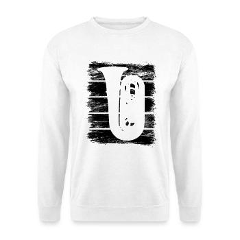 Dessin de tuba - Sweat-shirt Unisexe - blanc - Devant