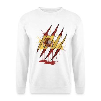 Scratch Mark Spain Flag Claw Grunge Style - Unisex Sweatshirt - white - Front