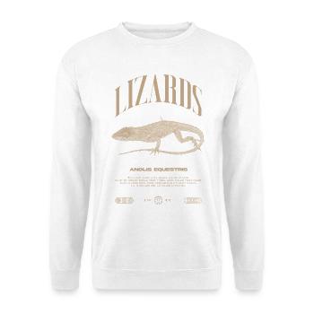 Cuban Knight Anole Reptile Keeper Lizard - Unisex Sweatshirt - white - Front