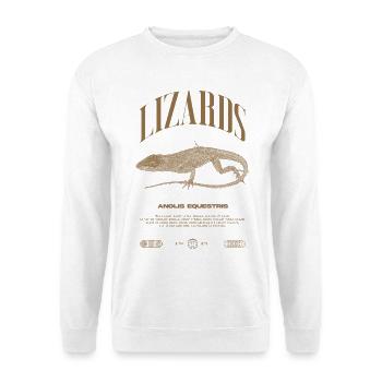Cuban Knight Anole Reptile Keeper Lizard - Unisex Sweatshirt - white - Front