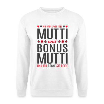 Maman Maman Maman Bonus Maman Cadeau de Fête des Mères - Sweat-shirt Unisexe - blanc - Devant