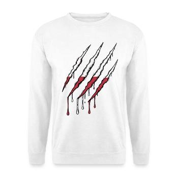 Pologne Drapeau Griffe Grunge Polska Scratch Trace - Sweat-shirt Unisexe - blanc - Devant