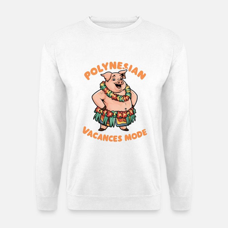 Polynesisch Urlaub Mode Exotisch Tropisch Stil - Unisex Pullover - Weiß