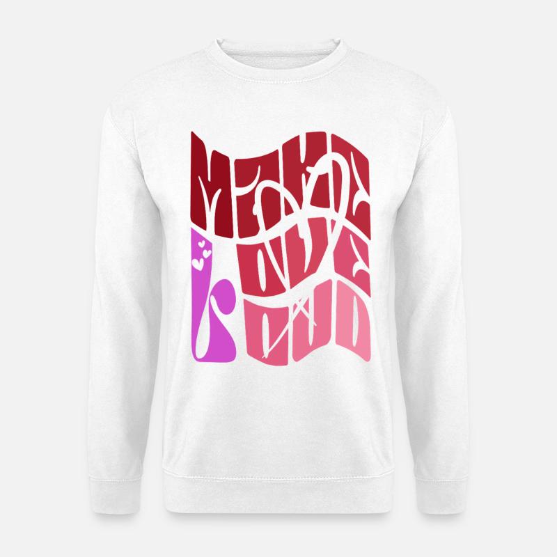 Make Love Loud - Retro 70s - Unisex Sweatshirt - white