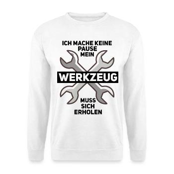 Nothing works without tools - Unisex Sweatshirt - white - Front