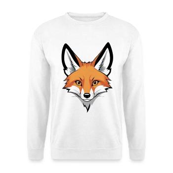 Fuchs Kopf Illustration - Unisex Pullover - Weiß - Vorne