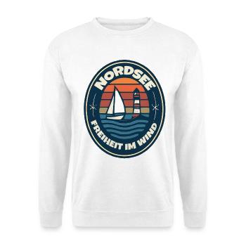 Rêve de navigation La liberté dans le vent - Sweat-shirt Unisexe - blanc - Devant
