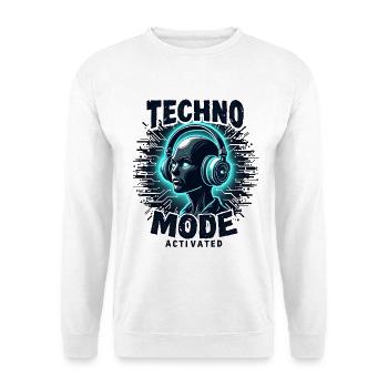 Mode Techno activé – Rave Music - Sweat-shirt Unisexe - blanc - Devant