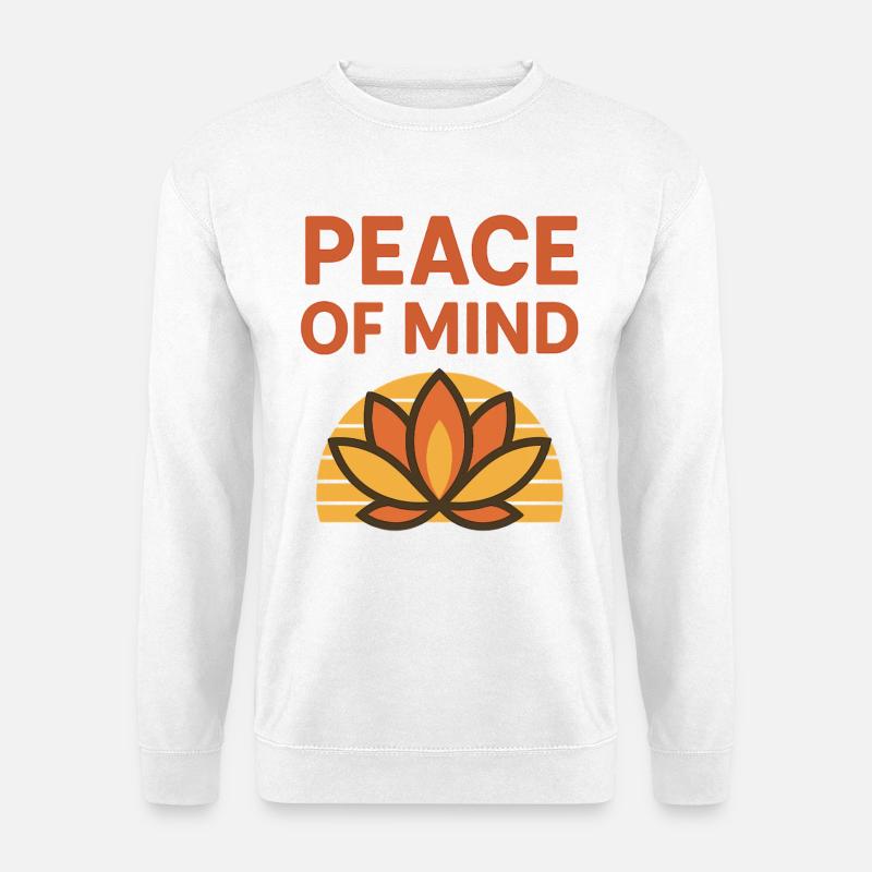 Frieden im Geist Lotus - Unisex Pullover - Weiß