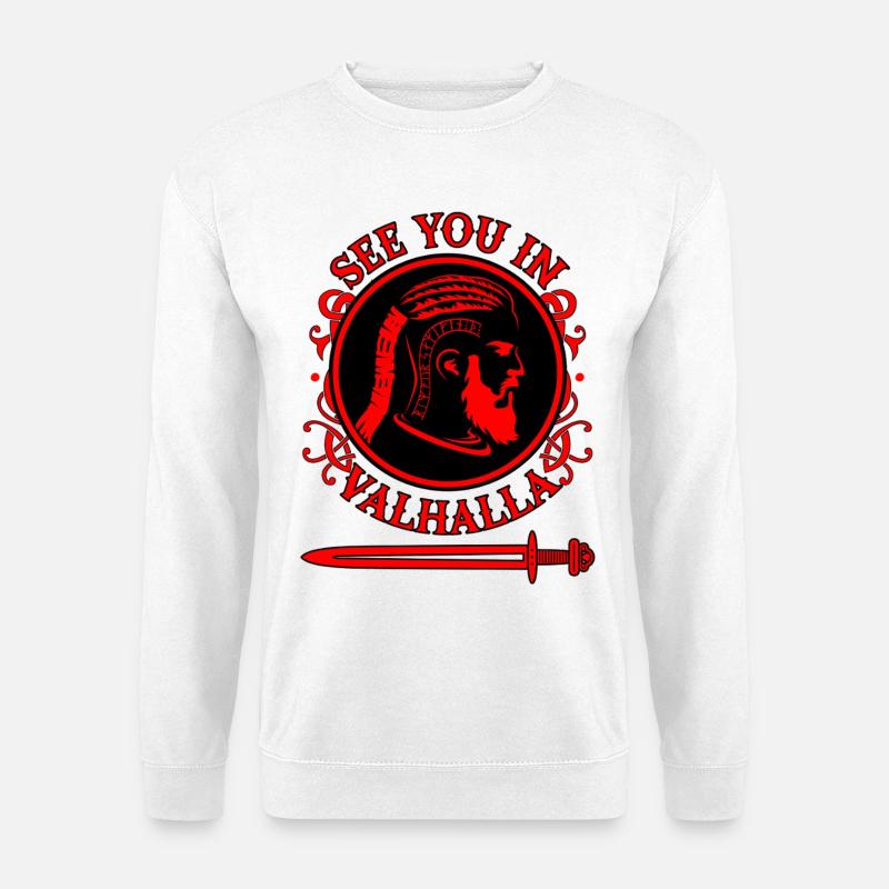 See You in Valhalla Warrior - Unisex Sweatshirt - white