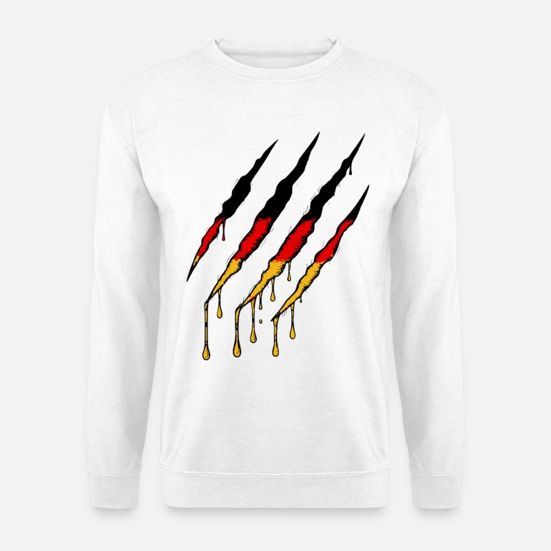 Patriotic Germany Scratch Marks - Unisex Sweatshirt - white