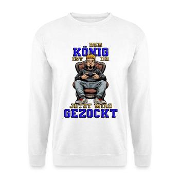 Le roi est là, passe-moi la manette - Sweat-shirt Unisexe - blanc - Devant