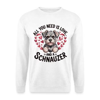 Chemise Schnauzer pour Dog Mom & Dog Dad - Sweat-shirt Unisexe - blanc - Devant