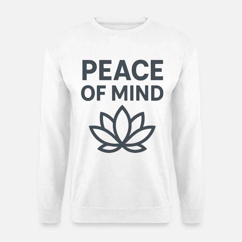 Frieden des Geistes Lotus - Unisex Pullover - Weiß