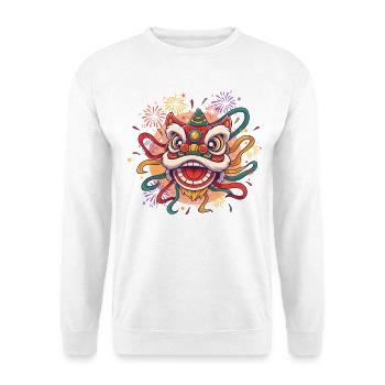 Danse du lion chinois | Célébration du festival - Sweat-shirt Unisexe - blanc - Devant