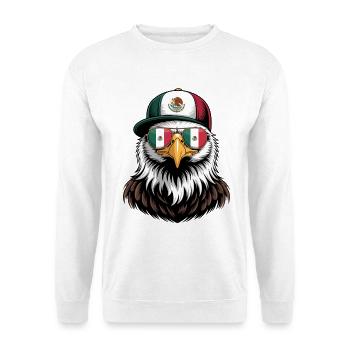 Mexican Eagle Retro Sunglasses - Unisex Sweatshirt - white - Front