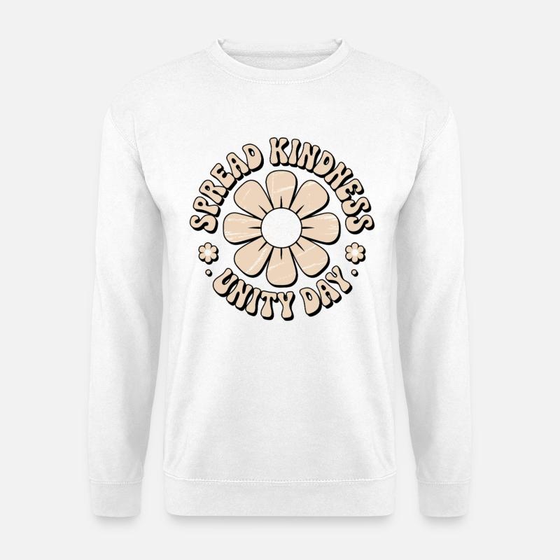 Freundlichkeit Gegen Mobbing Soziale Botschaft - Unisex Pullover - Weiß
