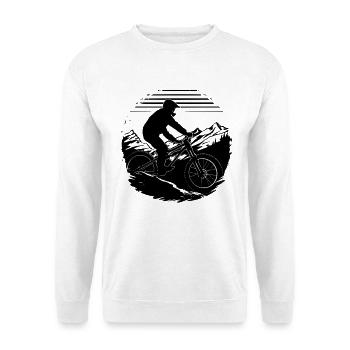 Mountainbiken - Unisex Pullover - Weiß - Vorne