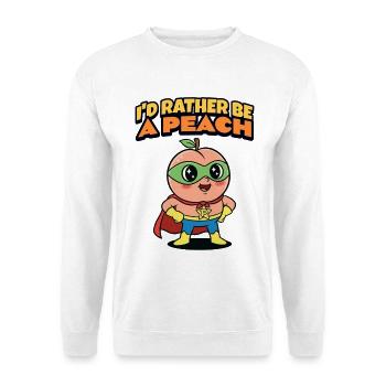 Peach Saying I'd Rather Be A Peach - Unisex Sweatshirt - white - Front