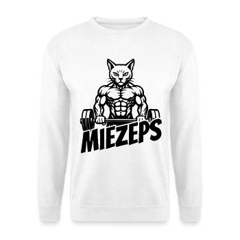 Miezeps - Muskelkater - Katze - Spruch - Unisex Pullover - Weiß - Vorne
