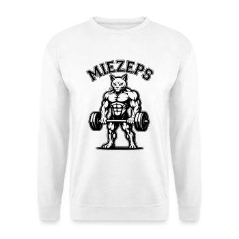 Miezeps - Muskelkater - Katze - Spruch - Unisex Pullover - Weiß - Vorne