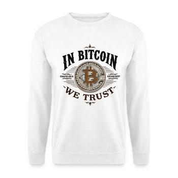 Dans Bitcoin We Trust – Crypto Vintage Btc - Sweat-shirt Unisexe - blanc - Devant