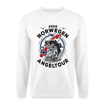 Norway Fishing Trip 2026 - Holiday Nature Gift - Unisex Sweatshirt - white - Front