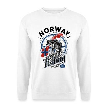 Excursion de pêche en Norvège 2026 - Cadeau de pêcheur - Sweat-shirt Unisexe - blanc - Devant