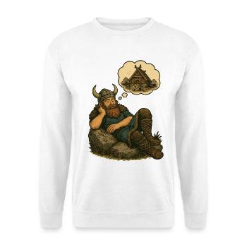 Viking Dream of the Forest Cabin Chemise de nuit - Sweat-shirt Unisexe - blanc - Devant