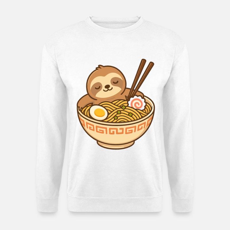 Ramen-Schlummer-Sloth - Unisex Pullover - Weiß