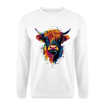 Cow Highland Cow Highland Cattle Cattle Farm Cows - Unisex Sweatshirt - white - Front