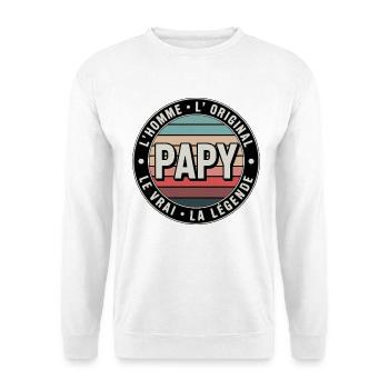Grandpa limited edition retro and original humor - Unisex Sweatshirt - white - Front