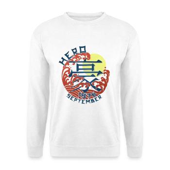 Japan Hero since September 1976 Geburtstaggeschenk - Unisex Pullover - Weiß - Vorne
