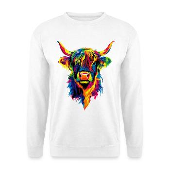 Cow Highland Cow Highland Cattle Cattle Farm Cows - Unisex Sweatshirt - white - Front