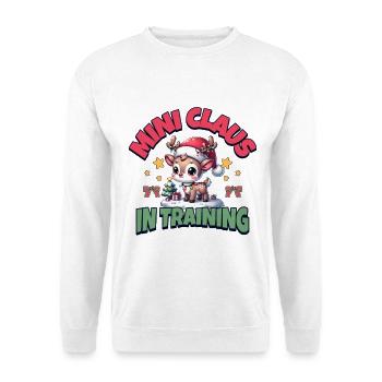 Winterliches Rentier Geschenk für Familie - Unisex Pullover - Weiß - Vorne