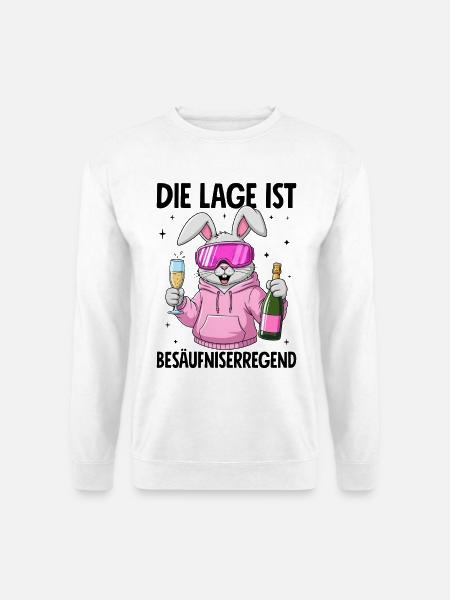 Die Lage Ist Besäufniserregend - Unisex Pullover - Weiß