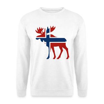 Orignal nordique avec drapeau norvégien - Sweat-shirt Unisexe - blanc - Devant
