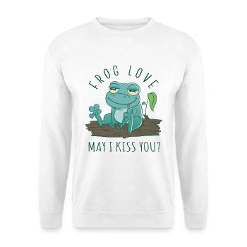 Ich bin kein Frosch, ich bin ein Prinz -Lovedesign - Unisex Pullover - Weiß - Vorne