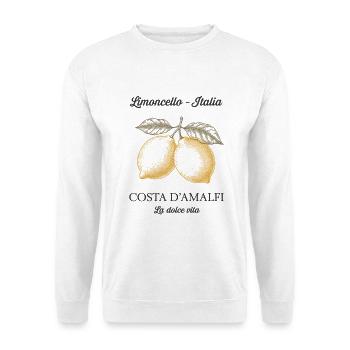 Limoncello Italia Costa Amalfi - Sweat-shirt Unisexe - blanc - Devant