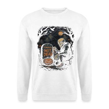 Citrouille pas morte Cimetière Effrayant Horreur Effrayant - Sweat-shirt Unisexe - blanc - Devant