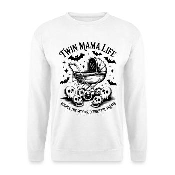 Twin Mama Life Doppelte Die Gruselleckereien Halloween - Unisex Pullover - Weiß - Vorne