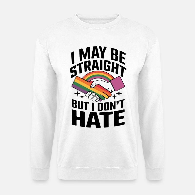 Regenbogen-Händedruck der Einheit - Unisex Pullover - Weiß