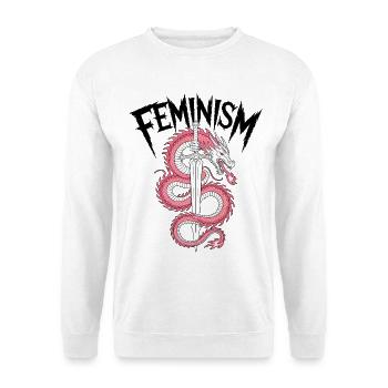 Drachenklinge Pink Feuer - Unisex Pullover - Weiß - Vorne