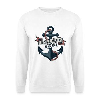 Jesus Is My Anchor - Unisex Pullover - Weiß - Vorne