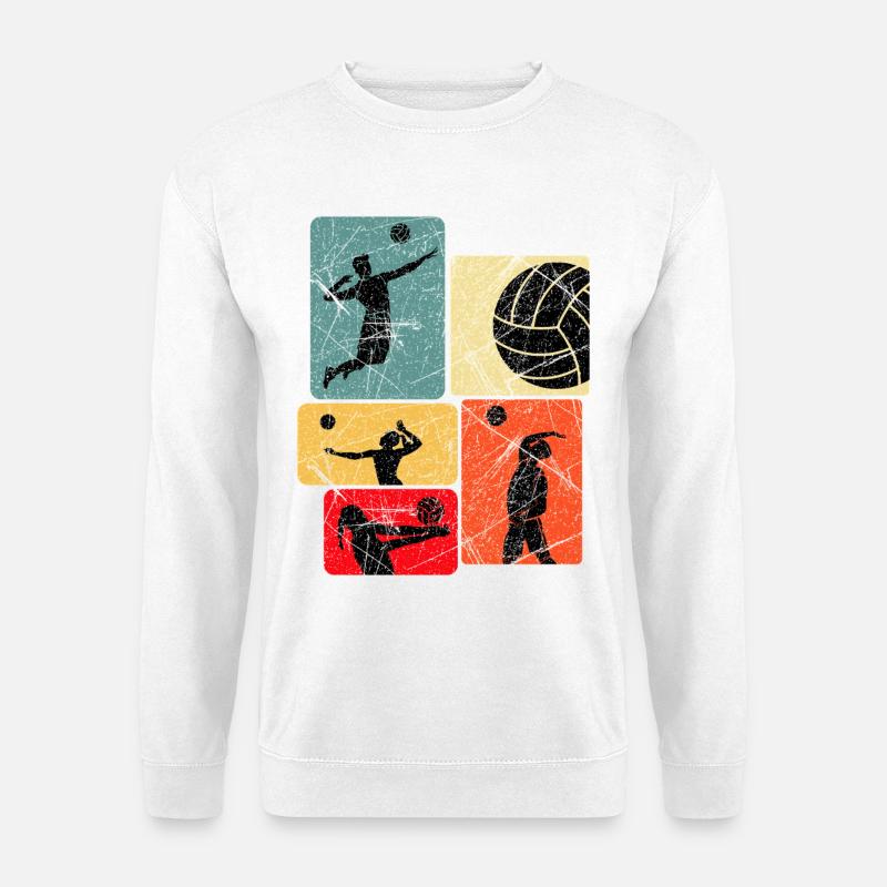Beach Volleyball Volleyballerin Volleyballer - Unisex Pullover - Weiß