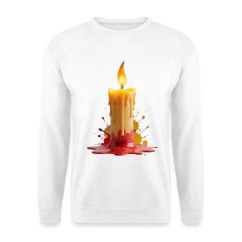 Flammenkuss Kerzenkunst - Unisex Pullover - Weiß - Vorne